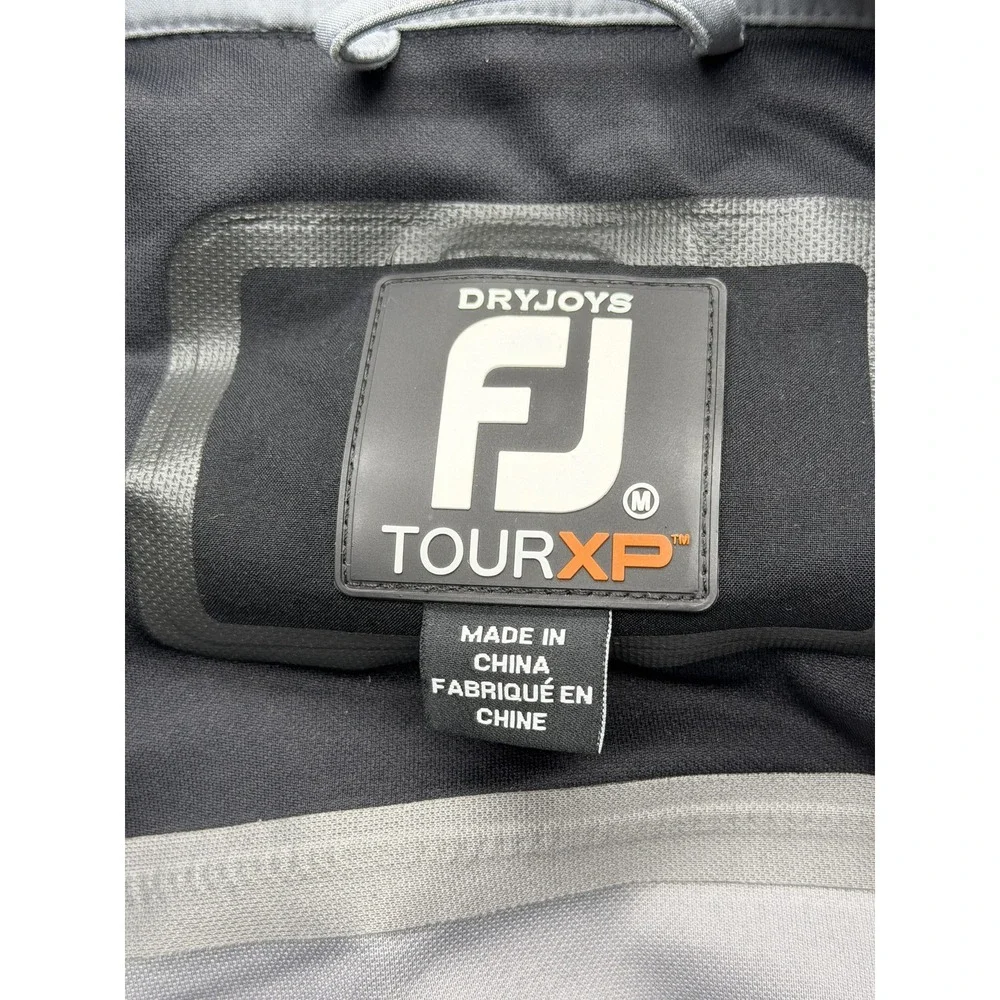 FootJoy‎ DryJoys Tour XP Jacket Mens Medium Gray Black Waterproof Windproof Golf